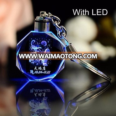 wholesale Cheap Custom Logo Crystal Keychain Wedding Souvenirs